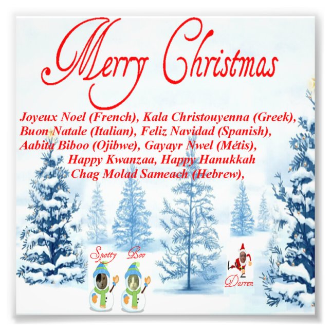 Frohe Weihnachts-Foto-Erweiterung Fotodruck (Vorne)