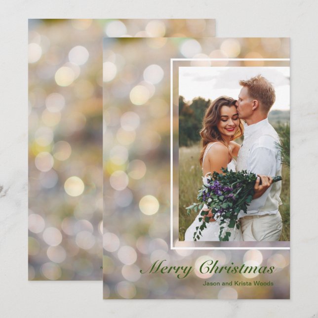 Frohe Weihnachts-Foto Feiertagskarte (Vorne/Hinten)