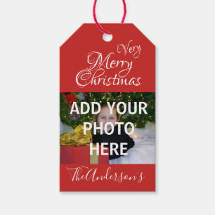 Frohe Weihnachts-Foto Geschenkanhänger