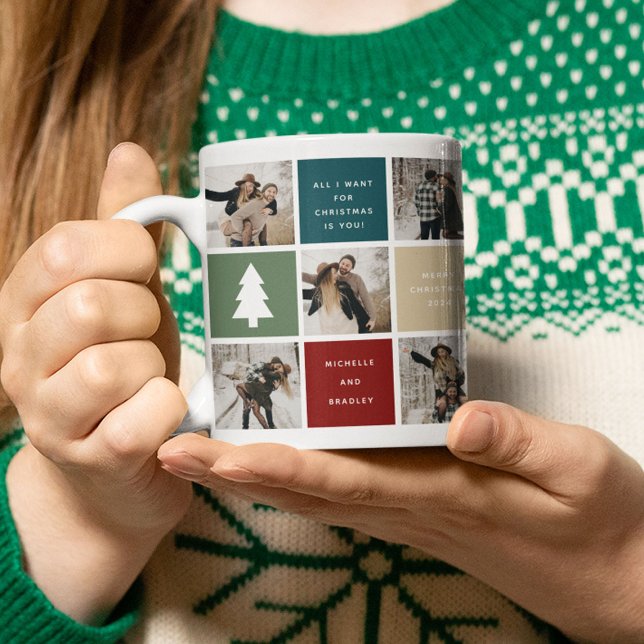 Frohe Weihnachts Foto Grid Paare Kaffeetasse (Von Creator hochgeladen)