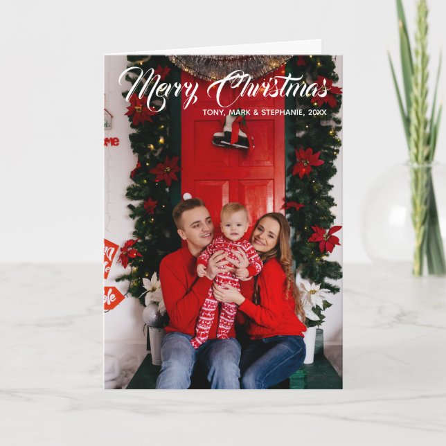 Frohe Weihnachts-Foto Grußkarte Wünsche Karte (Vorderseite)