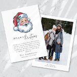 Frohe Weihnachts-Foto Santa Claus Feiertagskarte<br><div class="desc">Diese schöne Ferienkarte kann mit Ihrem Familiennamen und Ihren Fotos personalisiert werden</div>