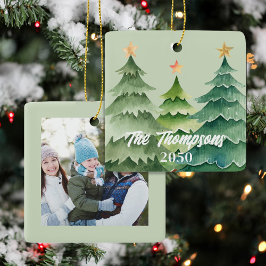 Frohe Weihnachts-Foto Typografie-Newsletter Keramikornament