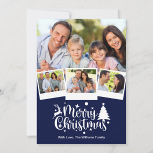 Frohe Weihnachts-Foto Weihnachten Navy Blue White