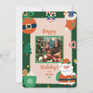 Frohe Weihnachts-Foto-Weihnachtskarte Einladung