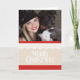 Frohe Weihnachts-Foto Weihnachtskarte Feiertagskarte