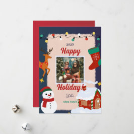 Frohe Weihnachts-Foto-Weihnachtskarten Feiertagskarte
