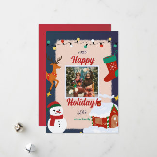 Frohe Weihnachts-Foto-Weihnachtskarten Feiertagskarte