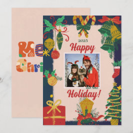 Frohe Weihnachts-Foto-Weihnachtskarten Feiertagskarte