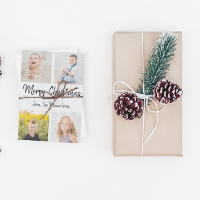 Frohe Weihnachts-FotoCollage Feiertagskarte (Von Creator hochgeladen)