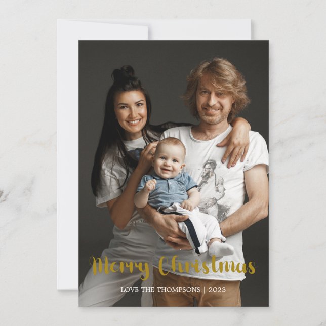 Frohe Weihnachts-Fotokarte Feiertagskarte (Vorderseite)