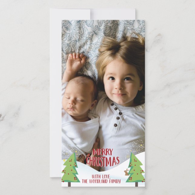 Frohe Weihnachts-Fotokarte Feiertagskarte (Vorderseite)