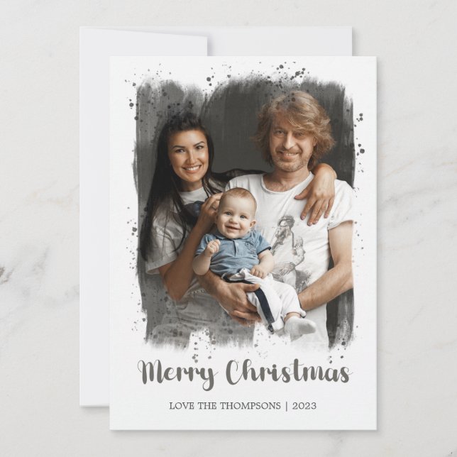 Frohe Weihnachts-Fotokarte Feiertagskarte (Vorderseite)