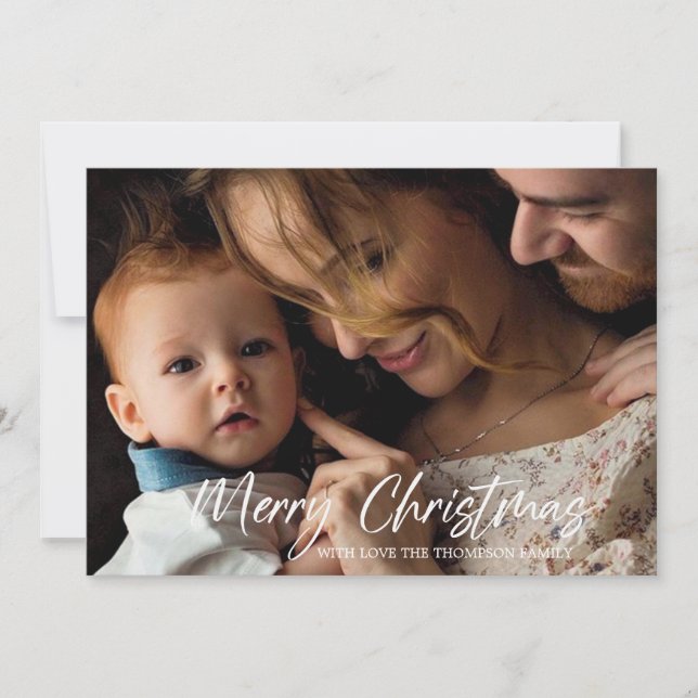 Frohe Weihnachts-Fotokarte Feiertagskarte (Vorderseite)