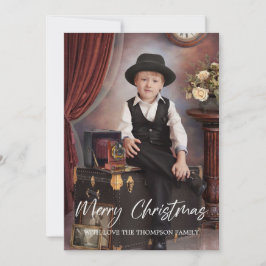 Frohe Weihnachts-Fotokarte Feiertagskarte