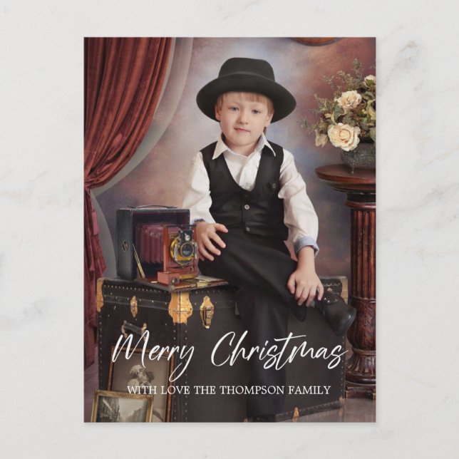 Frohe Weihnachts-Fotokarte Feiertagspostkarte (Vorderseite)