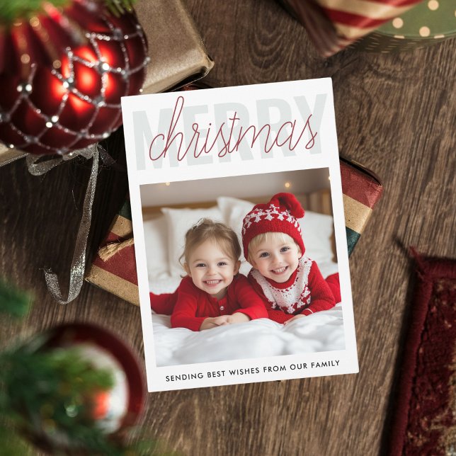 Frohe Weihnachts-Fotokarte | Individueller Urlaub Einladung (Von Creator hochgeladen)