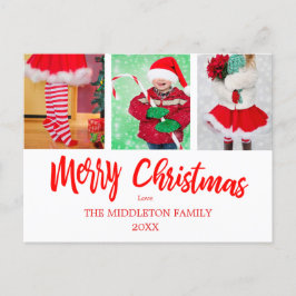 Frohe Weihnachts-Fotos Feiertag Gruß Postkarte