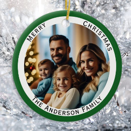 Frohe Weihnachts-Fotos Individuelle Name Keramik Ornament