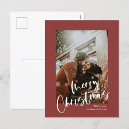 Frohe Weihnachts-Fotos Postkarte