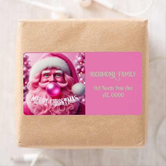 Frohe Weihnachts-Gay Retro Rosa Blase Gum | Custom (Insitu)