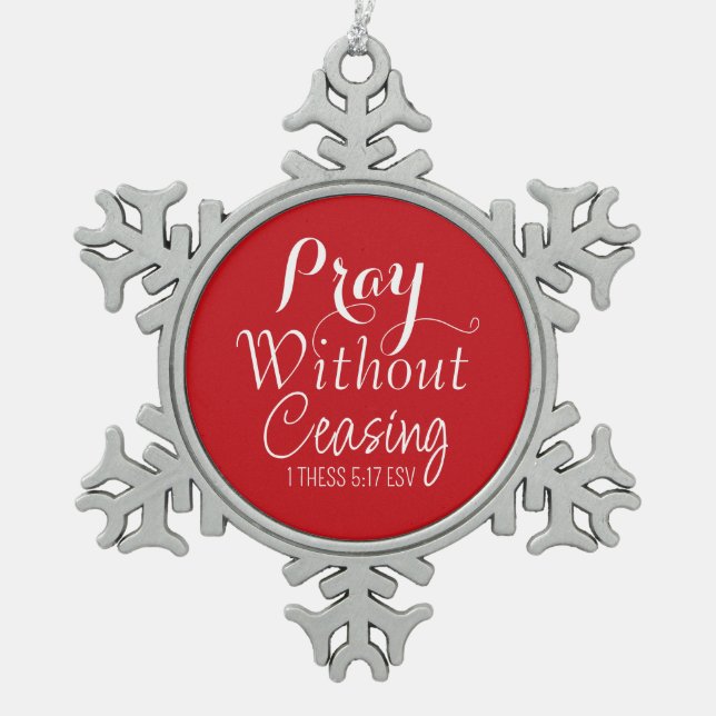 Frohe Weihnachts Gebet Bibel Verse Rote Ornament (Vorderseite)