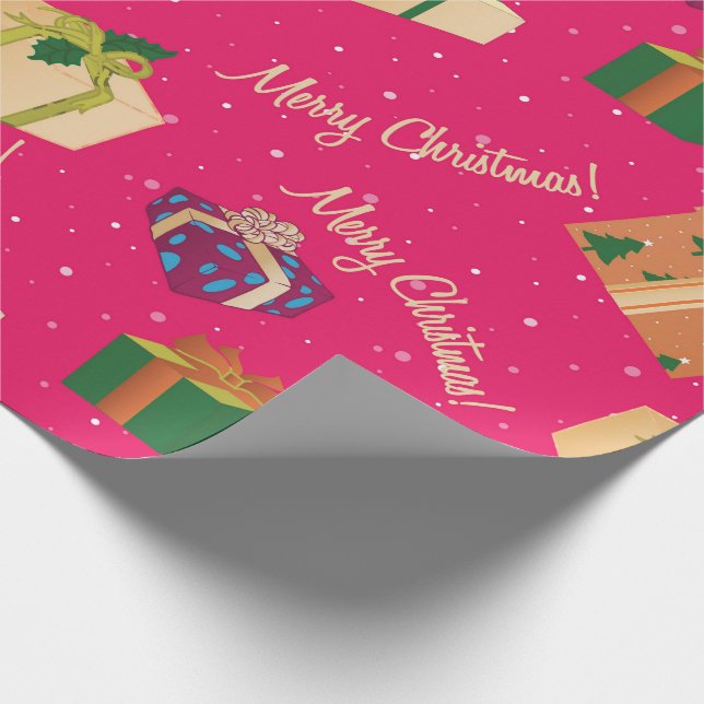 Frohe Weihnachts-Geschenkboxen Geschenkpapier (Ecke)