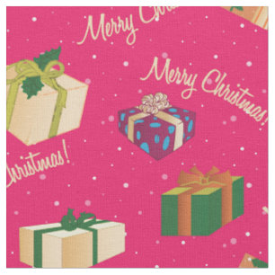 Frohe Weihnachts-Geschenkboxen Stoff
