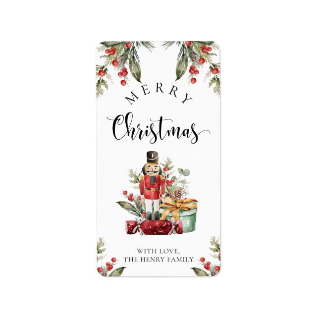 Frohe Weihnachts-Geschenksticker Adressaufkleber (Vorne)