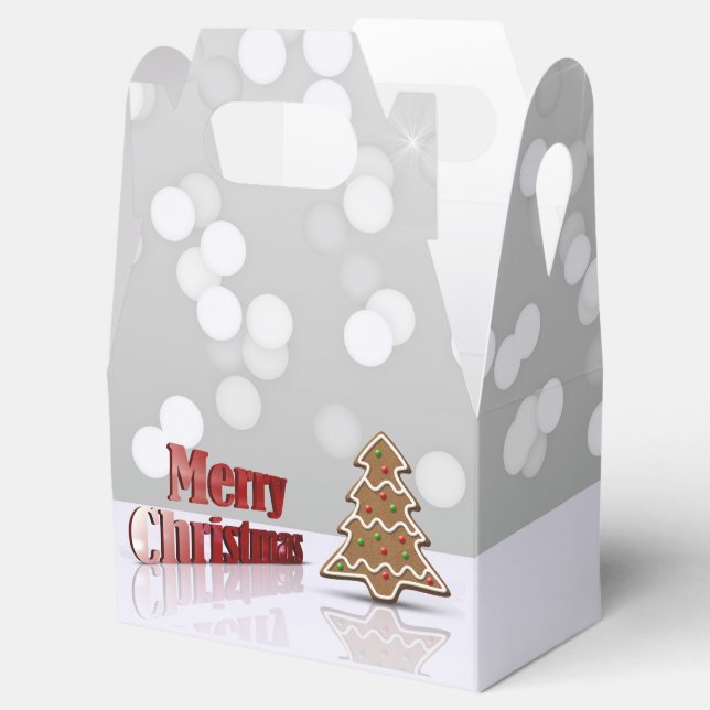 Frohe Weihnachts-Gingerbread-Bäume Geschenkschachtel (Geöffnet)