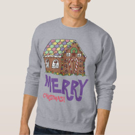 Frohe Weihnachts Gingerbread House Ugly Sweater Sweatshirt