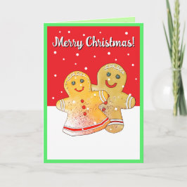 Frohe Weihnachts-Gingerbread-Karte Dankeskarte