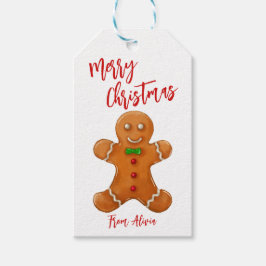 Frohe Weihnachts Gingerbread Man Holiday Geschenkt Geschenkanhänger