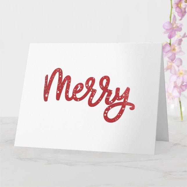 Frohe Weihnachts-Glitzer Karte (Orchidee)