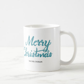 Frohe Weihnachts-Glitzer-Pinsel-Tasse Kaffeetasse