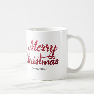 Frohe Weihnachts-Glitzer-Pinsel-Tasse Kaffeetasse