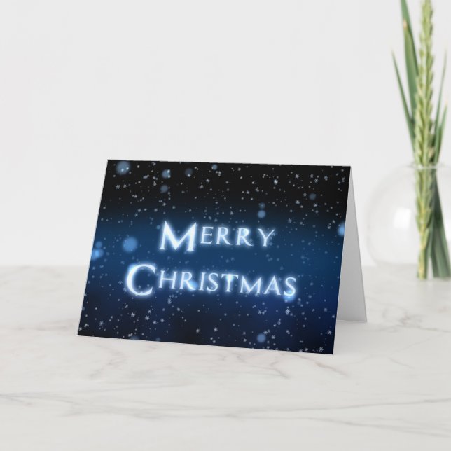 Frohe Weihnachts-Glitzern Karte (Vorderseite)