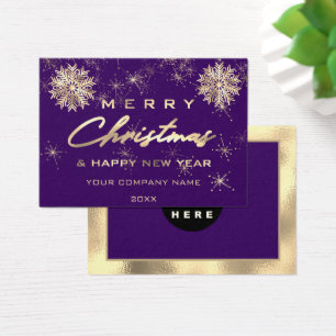 Frohe Weihnachts-Glück NewYear Insert-Logo Lila