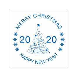 Frohe Weihnachts glücklich Neues Jahr anpassbar Permastempel