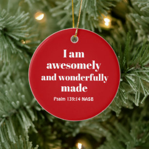 Frohe Weihnachts glückliche Bestätigung Rot Christ Keramik Ornament