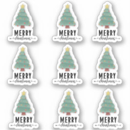 Frohe Weihnachts-glückliche Mail Geschenk Dekorati Aufkleber