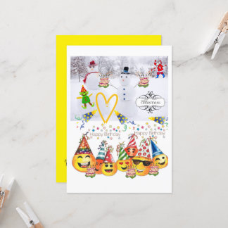 Frohe Weihnachts-Glückwunsch Geburtstag Einladung