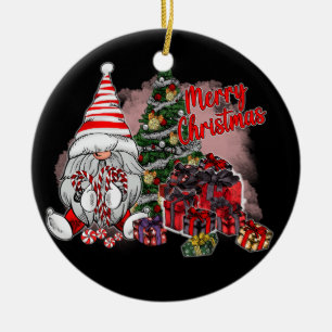 Frohe Weihnachts Gnome Geschenke Keramik Ornament