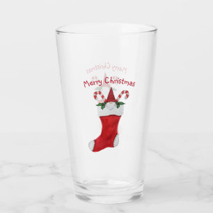 Frohe Weihnachts-Gnome in Strumpf Candy Canes Glas