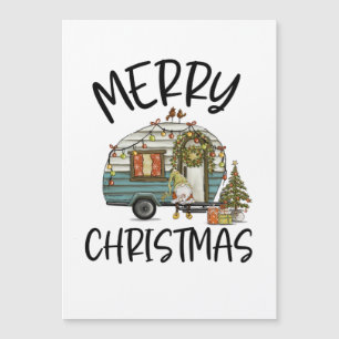 Frohe Weihnachts-Gnome Magnetkarte