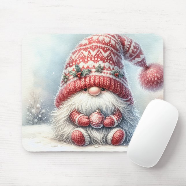 Frohe Weihnachts-Gnome Mousepad (Mit Mouse)