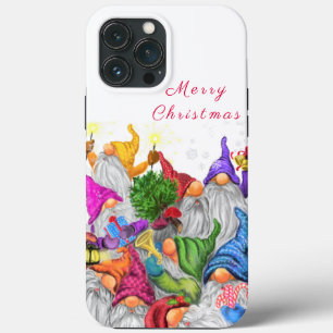 Frohe Weihnachts Gnome Party Cartoon Zeichnend Spa Case-Mate iPhone Hülle