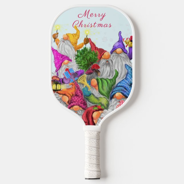 Frohe Weihnachts Gnome Party Pickleball Paddel Pickleball Schläger (Vorderseite)