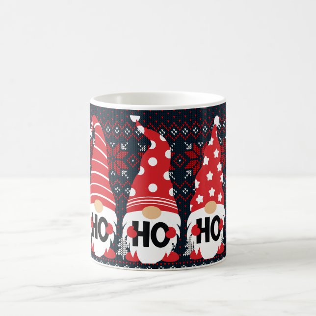 Frohe Weihnachts Gnome Sticker HOHOHOHO Kaffeetasse (Mittel)