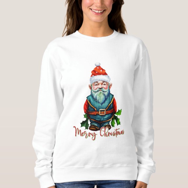 Frohe Weihnachts-Gnome Sweatshirt (Vorderseite)